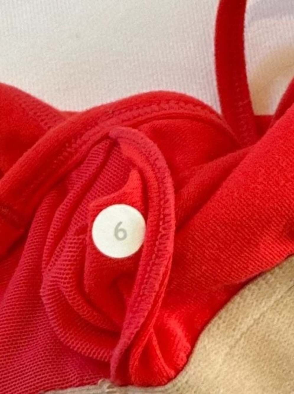 Lululemon Red Power Y Tank Top with Built-in Shelf Bra Size 6 - Picture 4 of 4